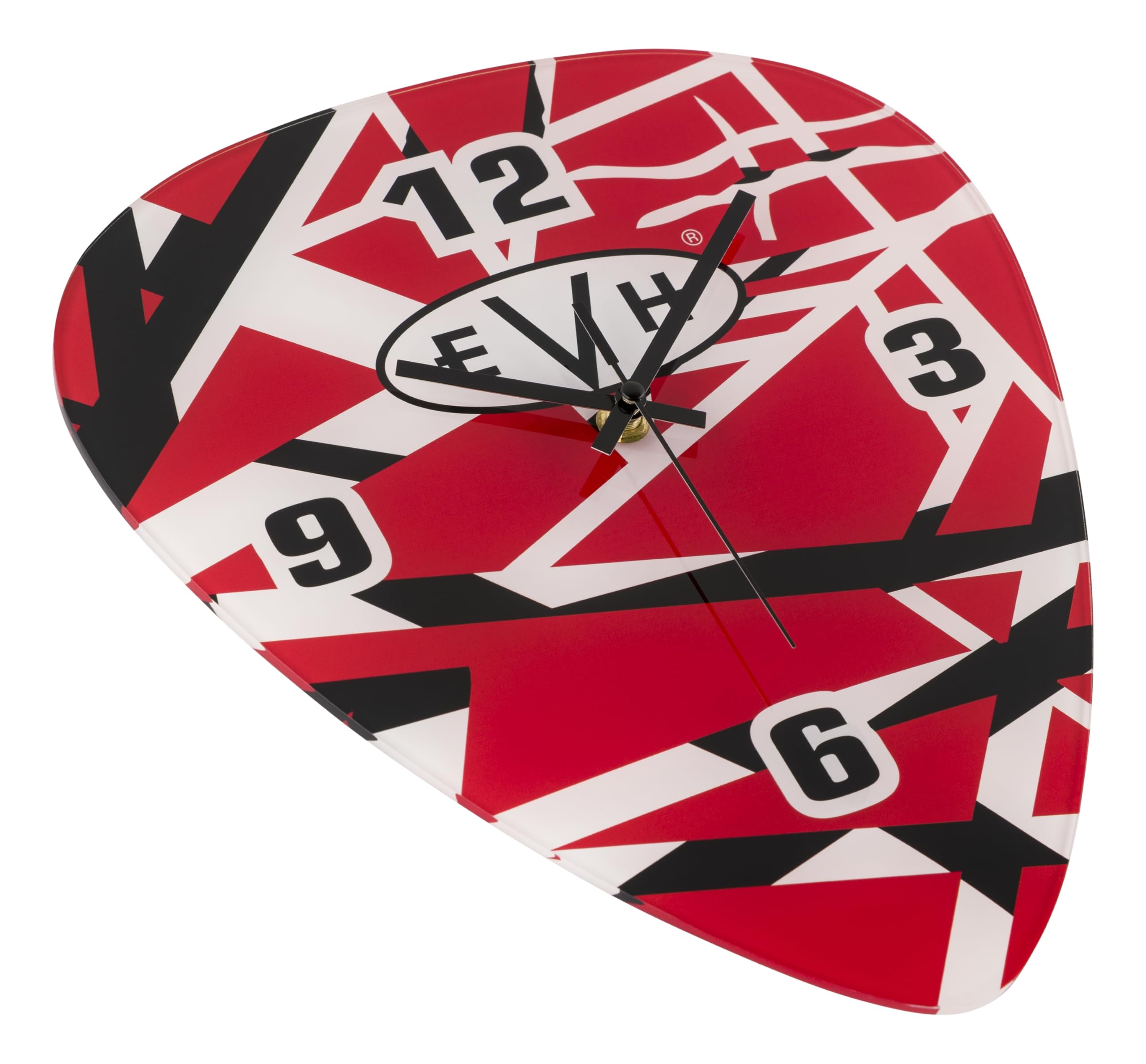 Amazon.com: EVH Pick Shape Clock, Red/White/Black Stripes